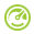 A vector image that depicts an improving gauge.