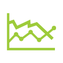 A vector image of crossing graphs.